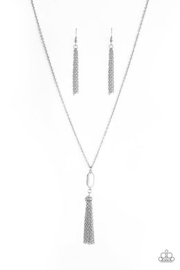 Tassel Tease - White Necklace