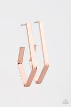 Load image into Gallery viewer, Geo Grand - Copper Hoop Earrings