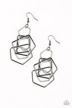 Load image into Gallery viewer, Five-Sided Fabulous - Black Gunmetal Earrings