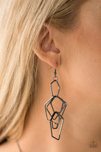 Load image into Gallery viewer, Five-Sided Fabulous - Black Gunmetal Earrings