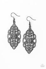 Load image into Gallery viewer, Ornately Ornate - Black Gunmetal Earrings