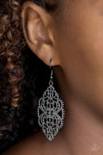 Load image into Gallery viewer, Ornately Ornate - Black Gunmetal Earrings