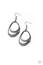 Load image into Gallery viewer, Follow The Beaten Path - Black Gunmetal Earrings