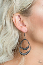 Load image into Gallery viewer, Follow The Beaten Path - Black Gunmetal Earrings