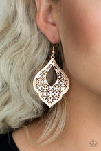 Load image into Gallery viewer, Totally Taj Mahal - Rose Gold Earrings