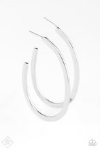 Load image into Gallery viewer, Above The Curve - Silver Hoop Earrings
