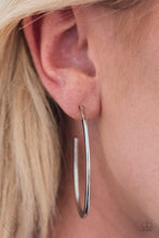 Load image into Gallery viewer, Above The Curve - Silver Hoop Earrings
