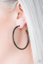 Load image into Gallery viewer, Girl Gang - Black Hoop Earrings