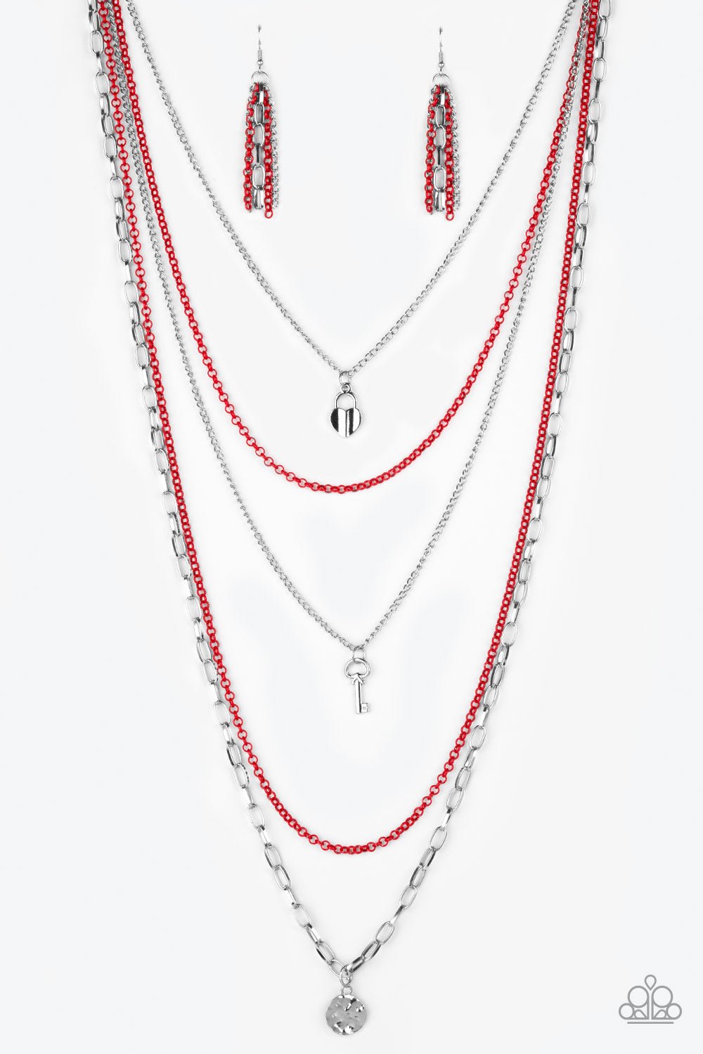 Right On Key - Red Necklace
