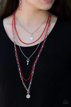 Load image into Gallery viewer, Right On Key - Red Necklace