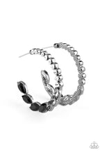Load image into Gallery viewer, Prime Time Princess - Black Hoop Earrings
