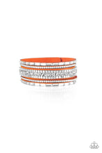 Load image into Gallery viewer, Rebel In Rhinestones - Orange Bracelet