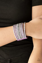 Load image into Gallery viewer, Rhinestone Rumble - Purple Bracelet