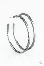 Load image into Gallery viewer, Dangerously Dynamic - Black Hoop Earrings