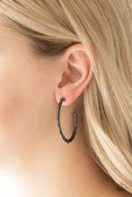 Load image into Gallery viewer, Danger Zone - Black Hoop Earrings