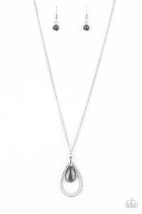 Teardrop Tranquility - Black Necklace