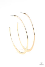 Load image into Gallery viewer, Flatlined - Gold Hoop Earrings
