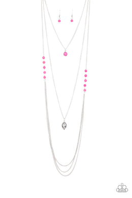 The Pony Express - Pink Necklace