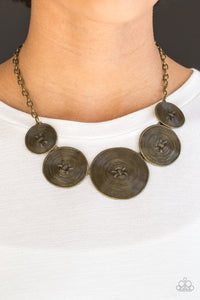 Deserves A Medal - Brass Necklace