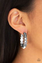 Load image into Gallery viewer, Anasazi Arrow - White Hoop Earrings