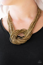 Load image into Gallery viewer, Knotted Knockout - Brass Necklace