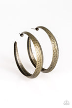 Load image into Gallery viewer, Jungle To Jungle - Brass Hoop Earrings