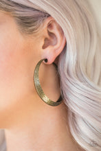 Load image into Gallery viewer, Jungle To Jungle - Brass Hoop Earrings
