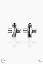 Load image into Gallery viewer, Couture Crossover - Silver Clip-On Earrings