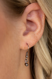 Keep Your Eye On The Pendulum - Black Gunmetal Necklace