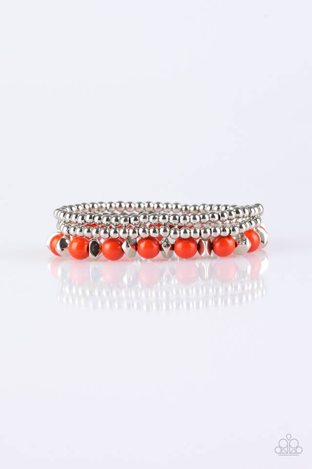Epic Escape - Orange Set of Bracelets