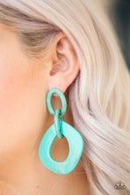 Load image into Gallery viewer, Torrid Tropicana - Blue Post Earrings