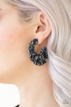 Load image into Gallery viewer, Tropically Torrid - Black Hoop Earrings