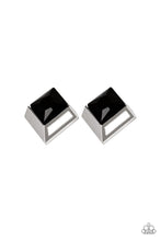 Load image into Gallery viewer, Stellar Square - Black Post Earrings