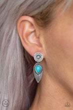 Load image into Gallery viewer, Fly Into The Sun - Blue Double-Sided Post Earrings 🔸Turquoise Stone🔸