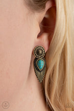 Load image into Gallery viewer, Fly Into the Sun - Brass Double-Sided Post Earrings