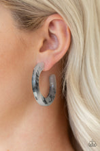 Load image into Gallery viewer, Oceanside Oasis - Black Hoop Earrings
