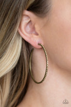Load image into Gallery viewer, Trending Twinkle - Brass Hoop Earrings