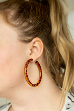 Load image into Gallery viewer, Miami Minimalist - Brown Hoop Earrings