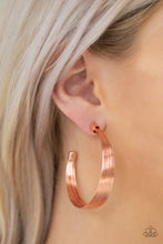 Load image into Gallery viewer, Live Wire - Copper Hoop Earrings