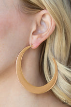 Load image into Gallery viewer, Moon Beam - Gold Hoop Earrings
