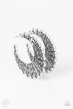 Load image into Gallery viewer, Funky Flirt - Silver Hoop Earrings