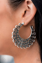 Load image into Gallery viewer, Funky Flirt - Silver Hoop Earrings