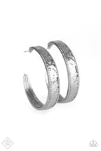 Load image into Gallery viewer, Soul Train - Silver Hoop Earrings
