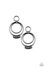 Load image into Gallery viewer, Retro Revolution - Black Gunmetal Post Earrings
