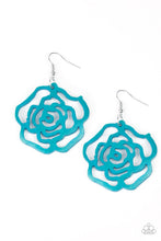Load image into Gallery viewer, Island Rose - Blue Earrings
