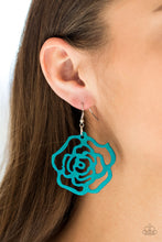 Load image into Gallery viewer, Island Rose - Blue Earrings