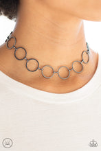 Load image into Gallery viewer, Retro Metro - Black Gunmetal Choker Necklace