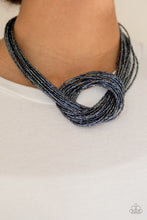Load image into Gallery viewer, Knotted Knockout - Blue Necklace