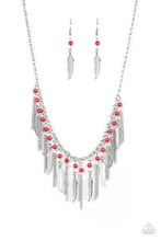 Load image into Gallery viewer, Feathered Ferocity - Red Necklace