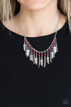 Load image into Gallery viewer, Feathered Ferocity - Red Necklace